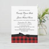 バッファロー・プレイドとリボン 招待状 (スタンド正面)