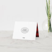 バッファロー・プレイドと白いクリスマスツリーカード カード (裏面)