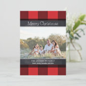 バッファロー・プレイドと黒板クリスマスフォト シーズンカード (スタンド正面)