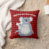 バッファロー・プレイドのジョーイとコアラ・ムーム クッション (ブランケット)