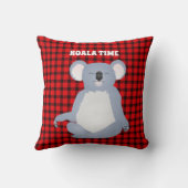 バッファロー・プレイドのジョーイとコアラ・ムーム クッション (裏面)