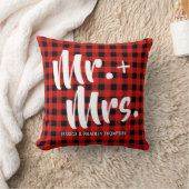 バッファロー・プレイドタータンチェックミスター結婚・アンド・ミセス クッション (ブランケット)