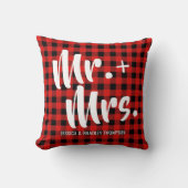 バッファロー・プレイドタータンチェックミスター結婚・アンド・ミセス クッション (正面)