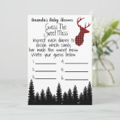 バッファロー·プレイドダーティーおむつベビーシャワーゲーム 招待状 (スタンド正面)