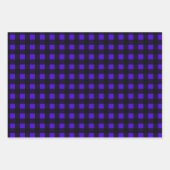 バッファロー・プレイド三色の赤い緑 ラッピングペーパーシート (正面2)