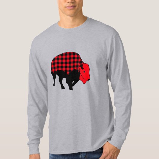 バッファロー・プレイド・バイソンのシャツ Tシャツ (正面)
