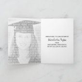 バッファロー・プレイド・バーラップの卒業写真発表 案内状 (内部)