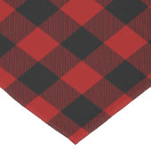 バッファロー・プレイド・ブラックとレッド ショートテーブルランナー (コーナー)