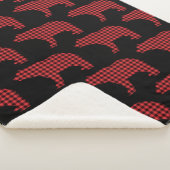 バッファロー・プレイド・ベア シェルパブランケット (3/4)