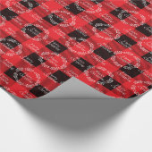 バッファロー・プレイド・メリークリスマス ラッピングペーパー (角)