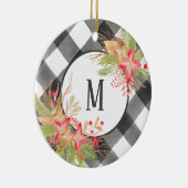 バッファロー・プレイド&ヤドリートー付きクリスマス・オーナメント セラミックオーナメント (右)