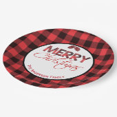 バッファロー・プレイド | Merry Christmasパーティー ペーパープレート (アングル)