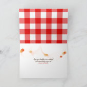 バッファロー·プレイ赤と白ドの誕生日に咲くヒマワリ カード (内部)