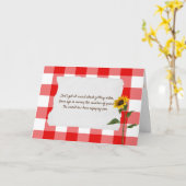 バッファロー·プレイ赤と白ドの誕生日に咲くヒマワリ カード (黄色い花)