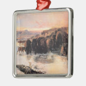 バッファロー・ヘルド(by Charles M. Russell) メタルオーナメント (左)