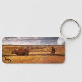 『バッファロー・ボーンズ・プレイド・アンダー』（Harvey Thomas Dunn作） キーホルダー (正面)