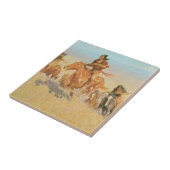 バッファロー・ランナーズ、ビッグ・ホーン・バシン（1909年） by フレデリック・レミントン タイル (側面)