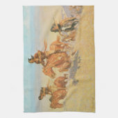 バッファロー・ランナーズ、ビッグ・ホーン・バシン by レミントン キッチンタオル (縦)