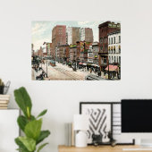 バッファロー、Main St. Looking North, 1907 ポスター (ホームオフィス)