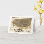 バッファロー、NYのパノラマ式の地図- 1902年 カード (黄色い花)