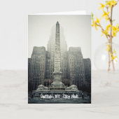 バッファロー、NYの 市役所 カード (黄色い花)