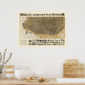 バッファロー， NYパノラママップ – 1902 ポスター (キッチン)