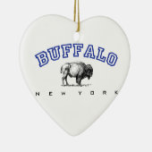 バッファロー、NY -バイソン セラミックオーナメント (右)