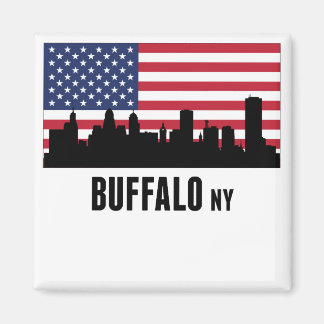 バッファローNYアメリカ国旗 マグネット