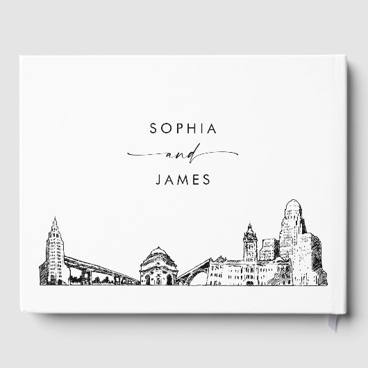 バッファローNYスカイライン結婚ズゲストブック ゲストブック (裏面)