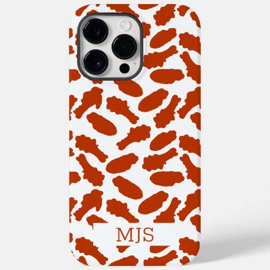 バッファローNYチキンウィングス おもしろ モノグラム パターン Case-Mate iPhoneケース (裏面)