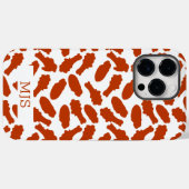 バッファローNYチキンウィングス おもしろ モノグラム パターン Case-Mate iPhoneケース (裏面 (横))