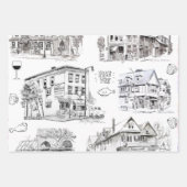 バッファローNYペン&インクラの歴史的なビアターバー ラッピングペーパーシート (正面)