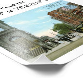 バッファローNYマップ座標ヴィンテージスタイル フォトプリント            (角)