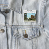 バッファローNYマップ座標ヴィンテージスタイル 缶バッジ (インサイチュ)