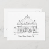 バッファローNY植物園インクスケッチ ポストカード (正面/裏面)