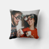 バッファローPlaidクリスマスモノグラムの新しい写真 クッション (裏面)