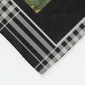 バッファローplaid家族の写真コラージモノグラム名 フリースブランケット (角)