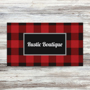 バッファローplaid lumberjack田舎西部の国 名刺