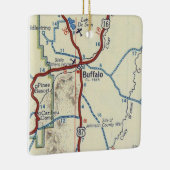 バッファローWYヴィンテージマップ セラミックオーナメント (右)