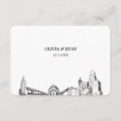 バッファロ結婚のRSVP伝統的食事オプション エンクロージャーカード (裏面)