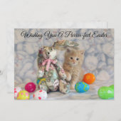 バッフィントンのイースターバニー - 猫 - フラットカード シーズンカード (正面/裏面)