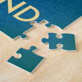 バッフィン島地図カナダ旅行ポスター ジグソーパズル (側面)