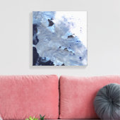 バッフィン湾を取り囲む氷河の小さな畑 キャンバスプリント (インサイチュ (リビング))