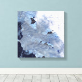 バッフィン湾を取り囲む氷河の小さな畑 キャンバスプリント (インサイチュ (ウッドフロア))