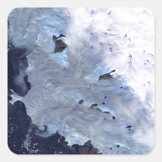 バッフィン湾を取り囲む氷河の小さな畑 スクエアシール (正面)