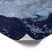 バッフィン湾を取り囲む氷河の小さな畑 ポスター (角)