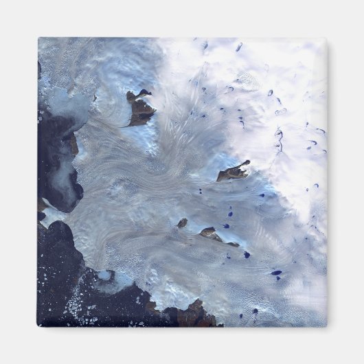 バッフィン湾を取り囲む氷河の小さな畑 マグネット (正面)