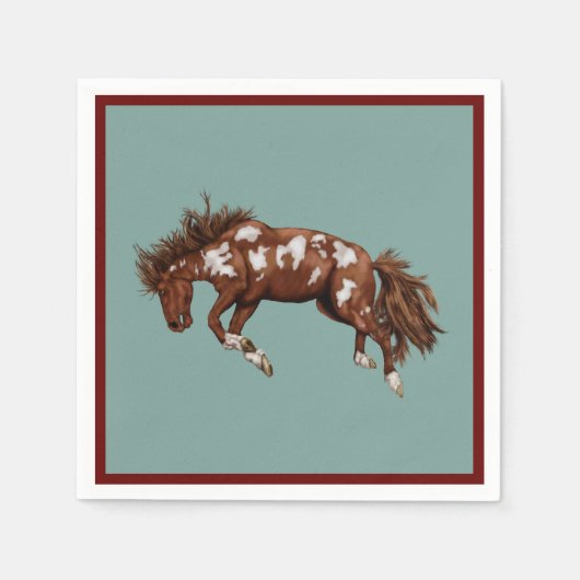 バッ絵を描ク馬 スタンダードカクテルナプキン (正面)