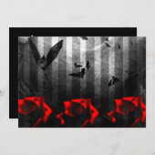 バツとローズのゴス招待状 招待状 (正面/裏面)