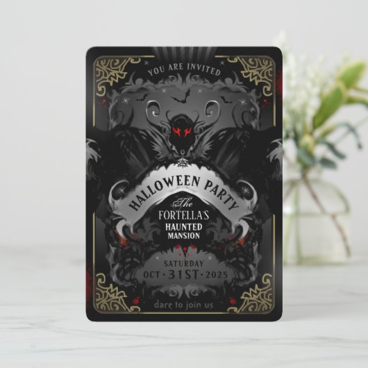 バティエレガントデライトハローウィンパーティ招待状 招待状 (スタンド正面)